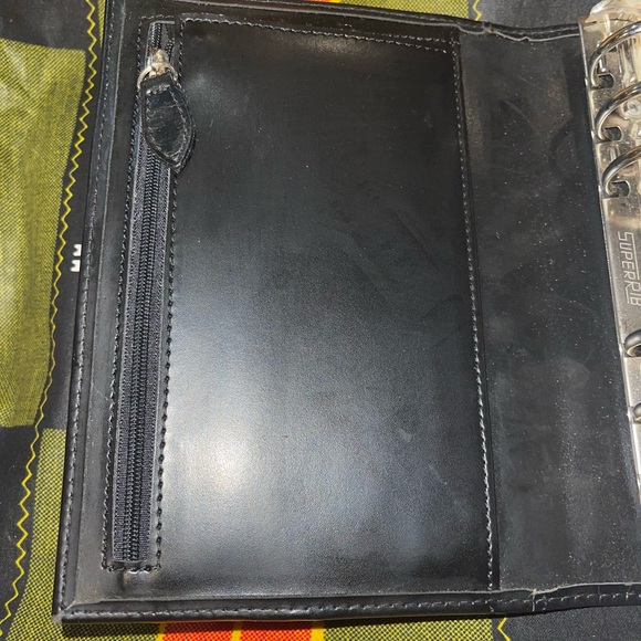 Franklin Covey Black Leather Compact Binder Only - Picture 2 of 16